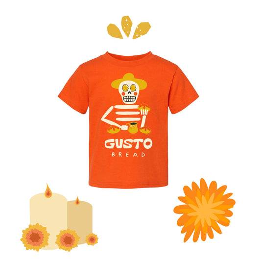 KID's T-shirt: Pan de Muerto (orange, short sleeve)
